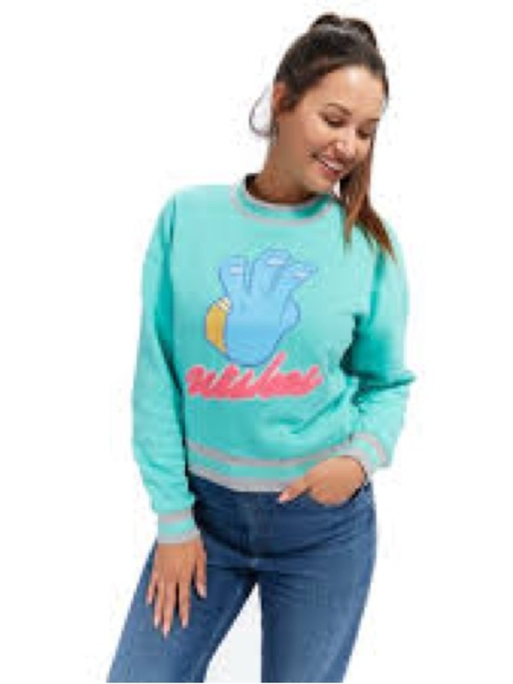 Women’s Mint Aladdin Three Wishes Crewneck Sweatshirt - Casual Pullover